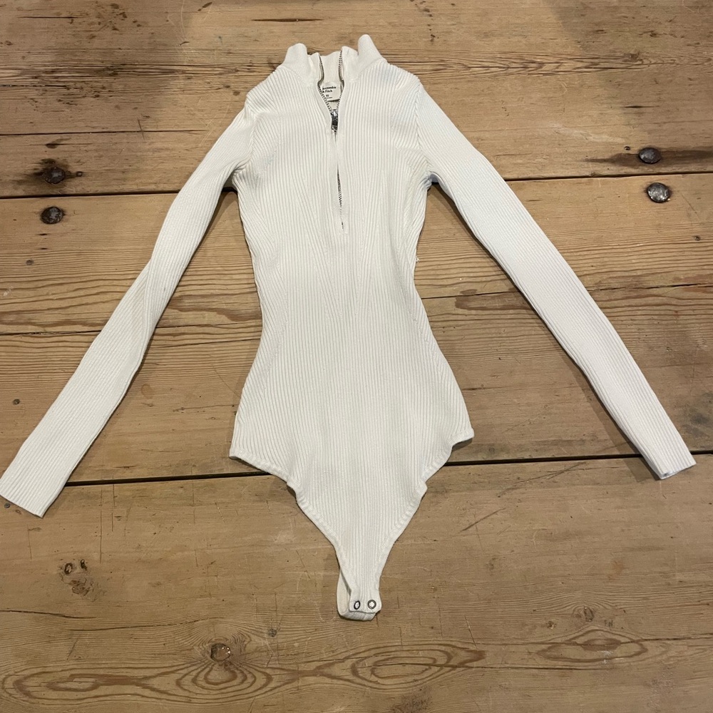 Abercrombie & Fitch Cream Sweater Body Suit